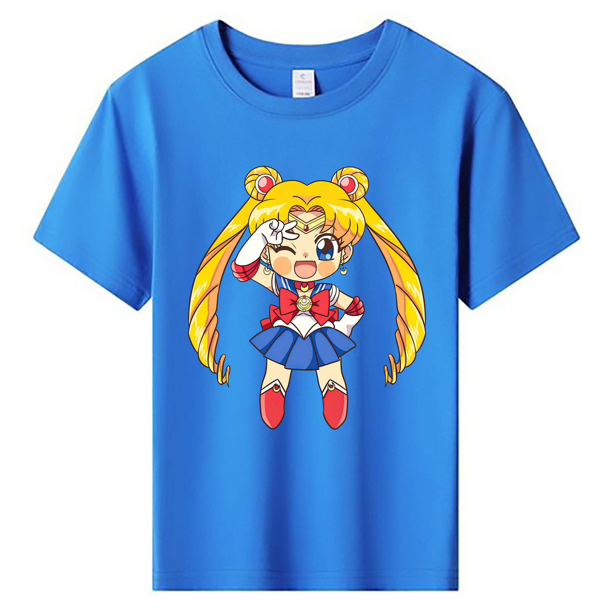 （画像用） 美少女戦士セーラームーン 月野 うさぎ つきの うさぎ Sailor Moon Tsukino Usagi 綿100％キッズTシャツ（フロントプリント）
